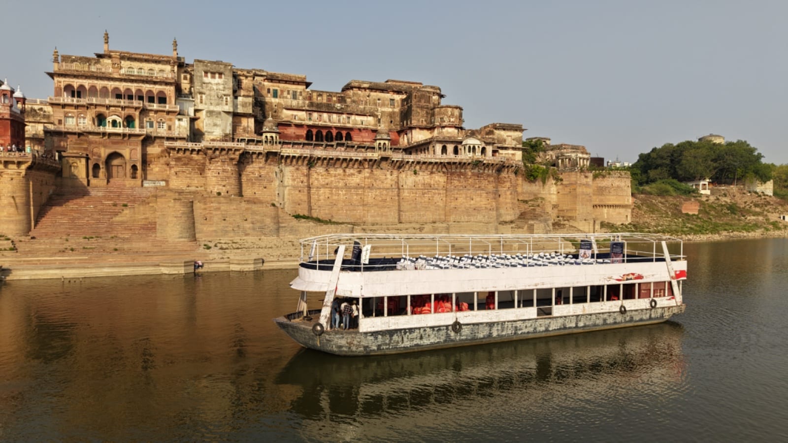 The Akashganga Dev Deepawali cruise at Ramnagar Fort