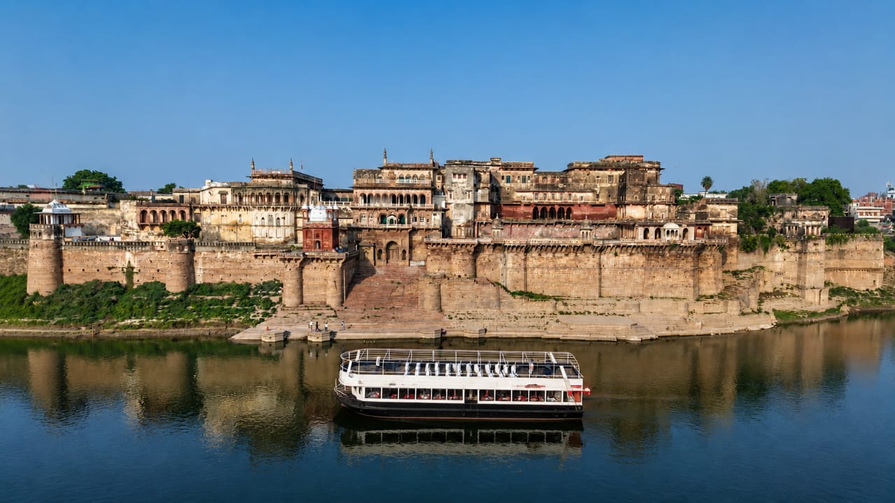 The 84 Ghats of Varanasi, Seen from the Water