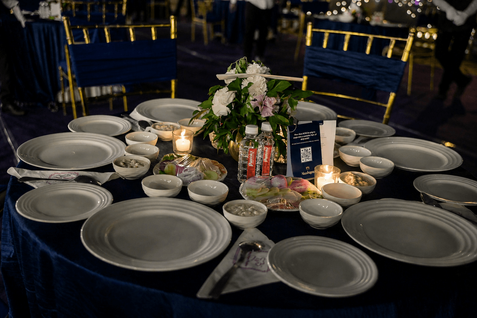 The Akashganga fine-dining table setting
